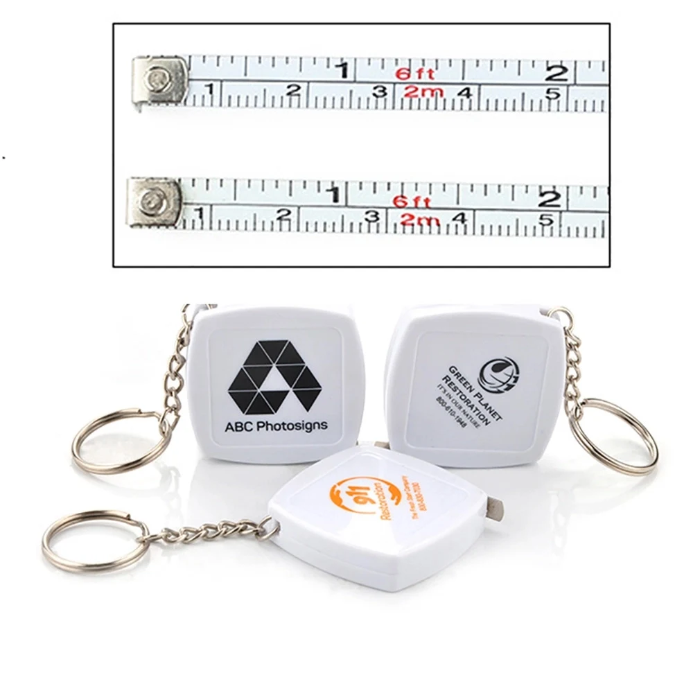 Square Mini Measuring Tape w/ Keychain 1