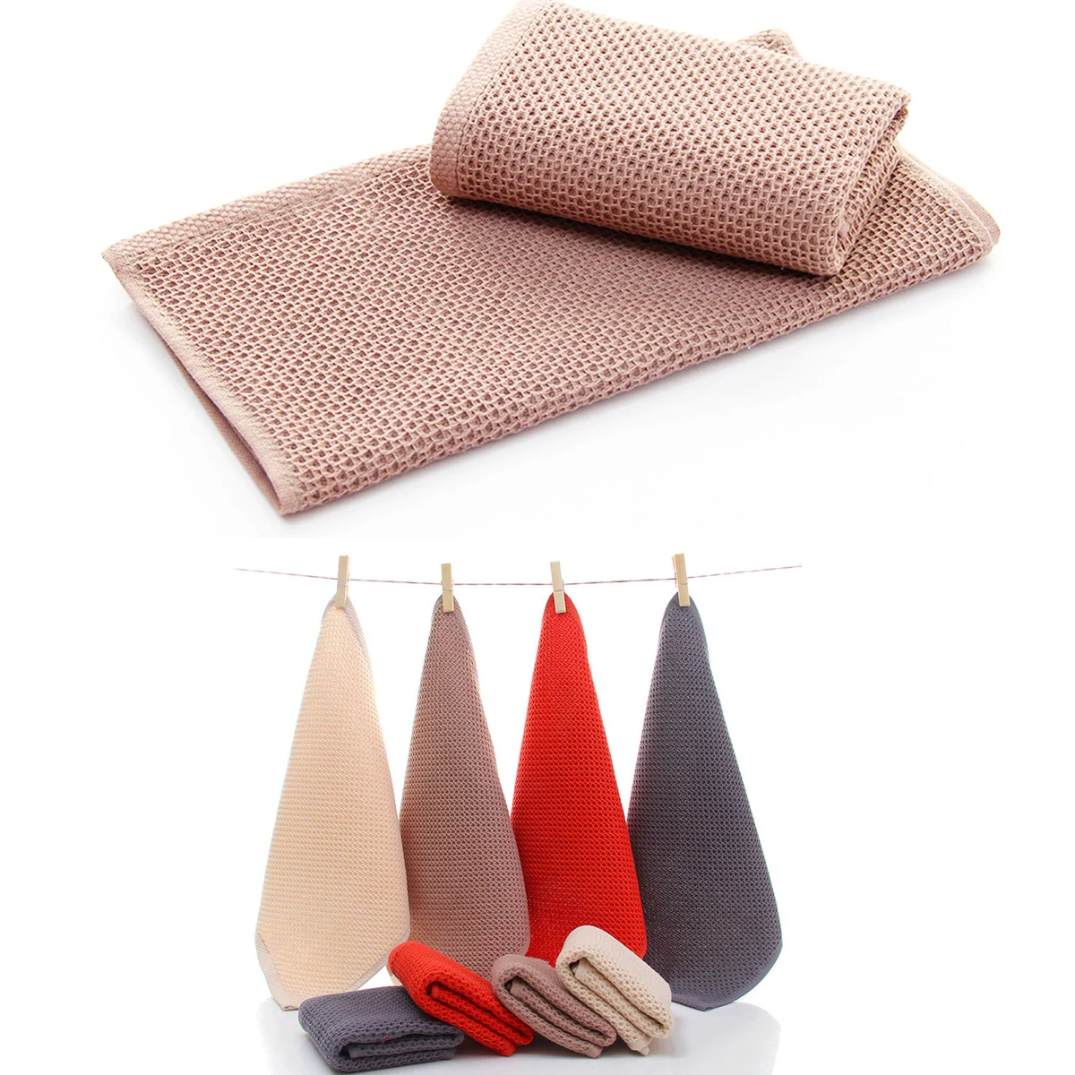 12.6 x 12.6 Inches Cotton Handkerchiefs for Bathroom 1