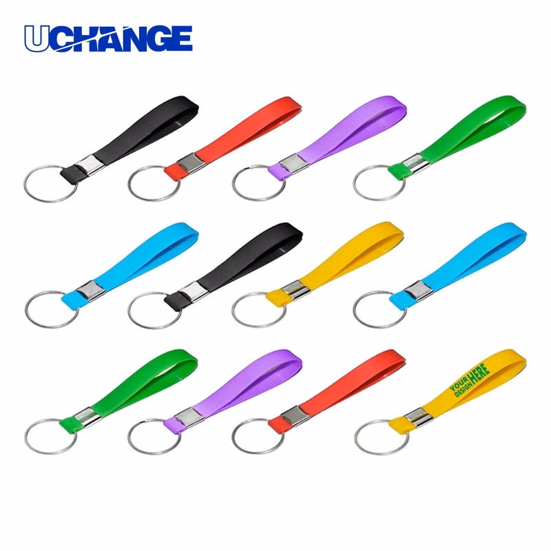 Silicone Wristband Keychain with Car Key Pendant
