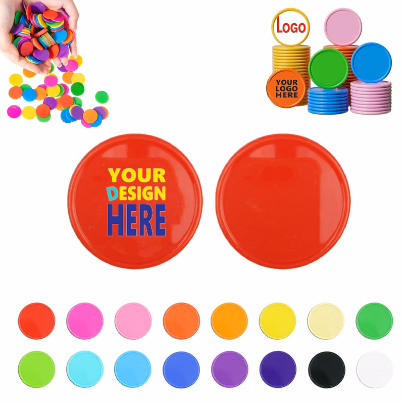 Customizable round plastic poker chips