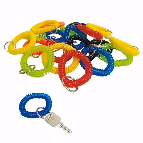 Spiral Wrist Coil Key Chain