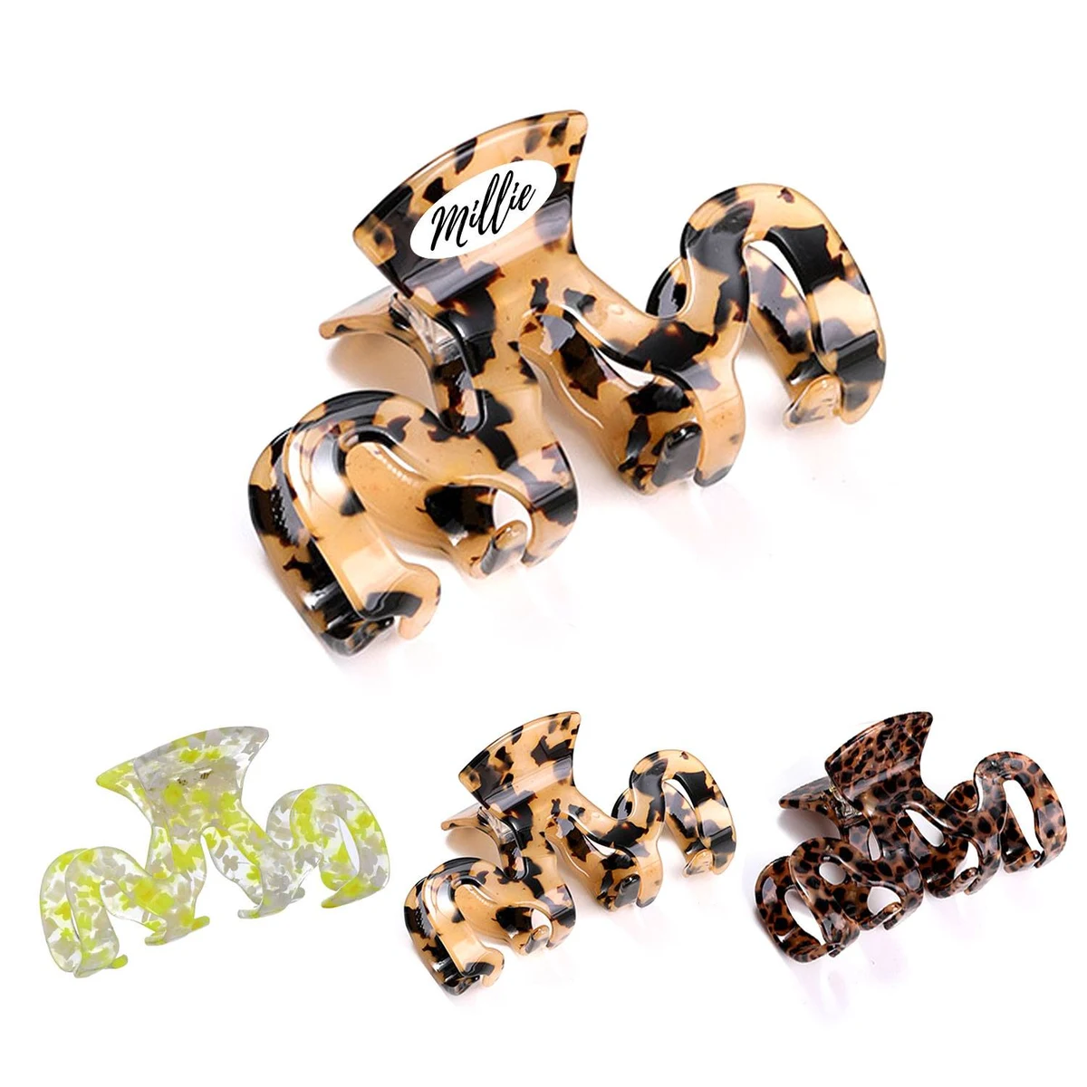Multicolored Women's Hair Claw Clips 1
