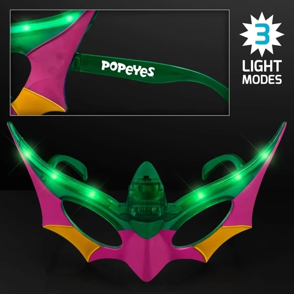 Purple, Green & Gold Mardi Gras Mask LED Shades 1