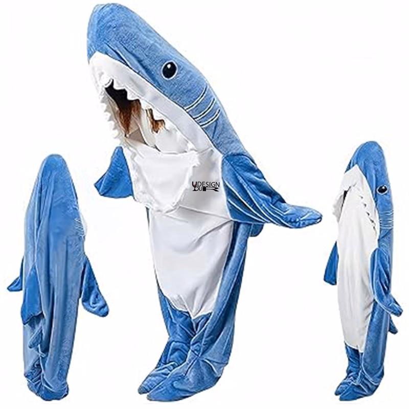 Nightgown Cozy Shark Blanket Hoodie Cosplay Lounging