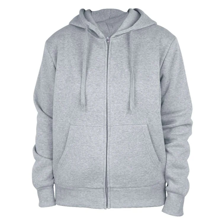 Ladies Full Zip Hoodies - Size S-XL Light Gray, custom hoodie or sweatshirt with logo imprint 1