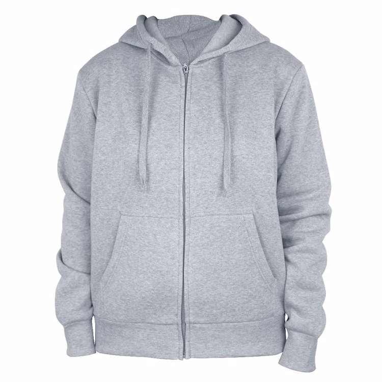 Ladies Full Zip Hoodies - Size S-XL Light Gray