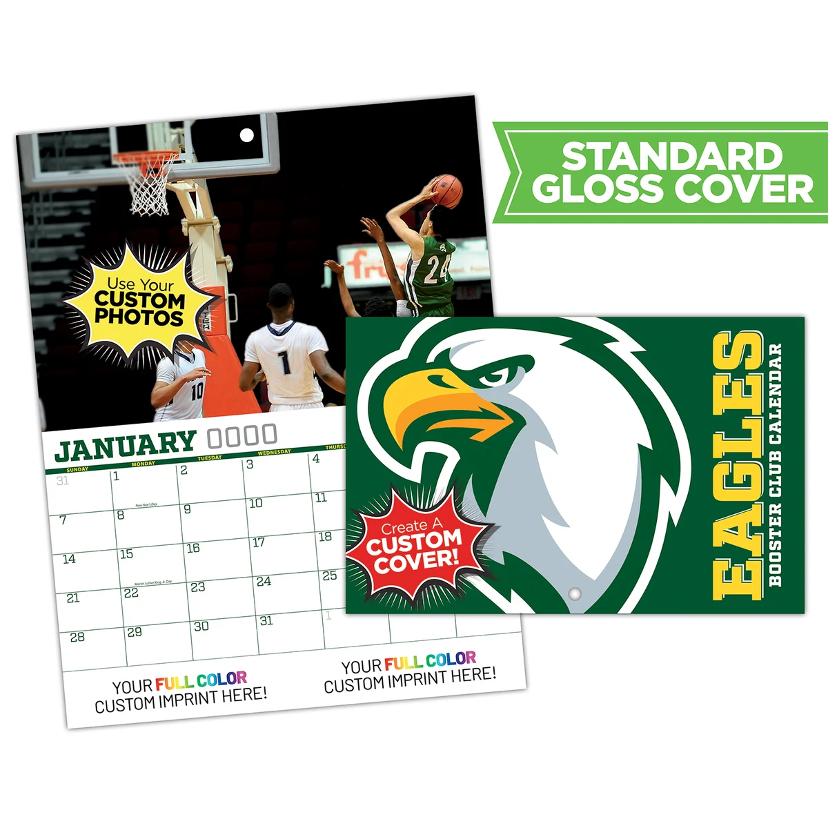 13 Month MINI Fully Custom Photo Appointment Wall Calendar (5.5x8.5)-Standard Gloss Cover 1