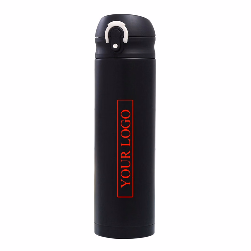 One-Button Open/Lock Stainless Steel Insulated Vacuum Mug