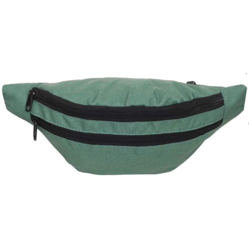 600D Heat Transfer Waist Bag W/3 Zippers 13"W X 6"H 1