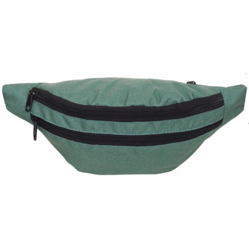 600D Dye Sublimation Waist Bag W/3 Zippers 13"W X 6"H