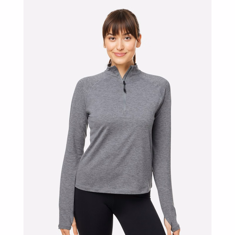 Women's Fairway Marbled Jersey Quarter-Zip Pullover - PDP8023