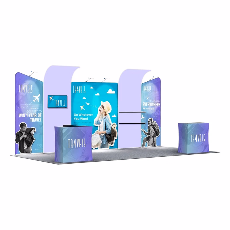 20ft Inline Trade Show Booth - Modular Fabric Display