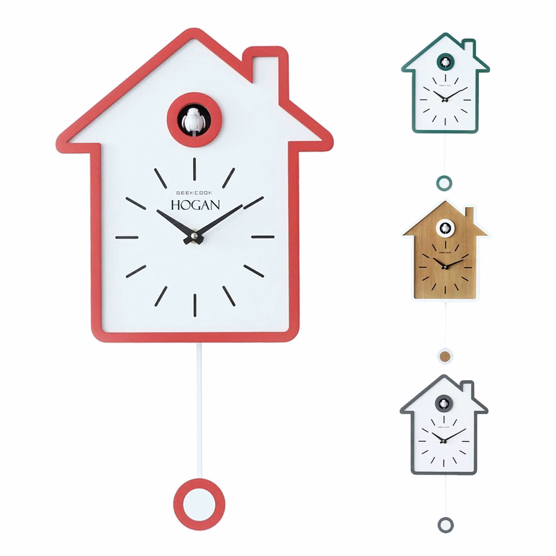 Simple and modern cuckoo house-shaped clock