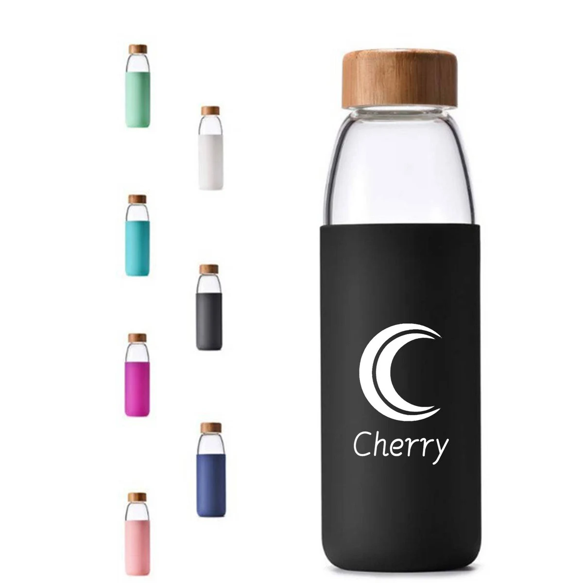 18Oz Water Bottle With Bamboo Lid 1