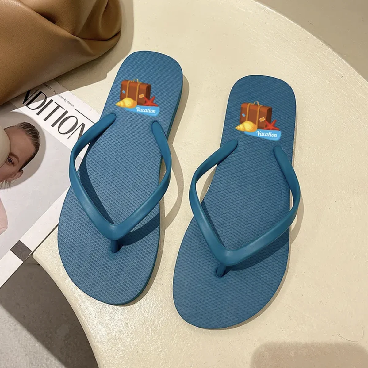 Custom Full Color Logo Flip Flops 1
