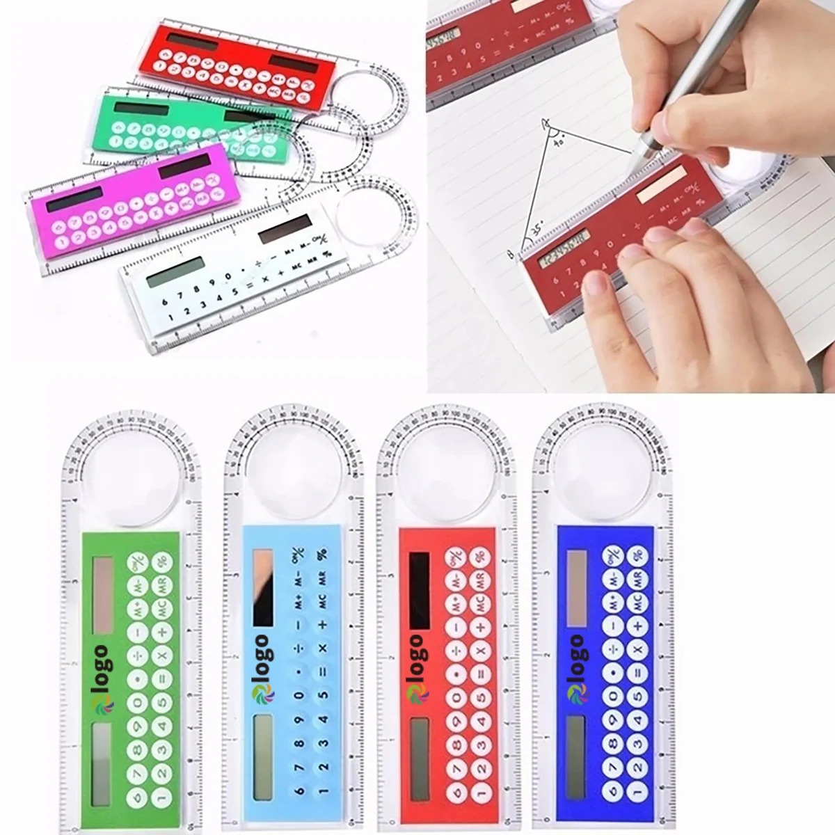 Multifunctional Solar Calculator Ruler MOQ 50pcs 1