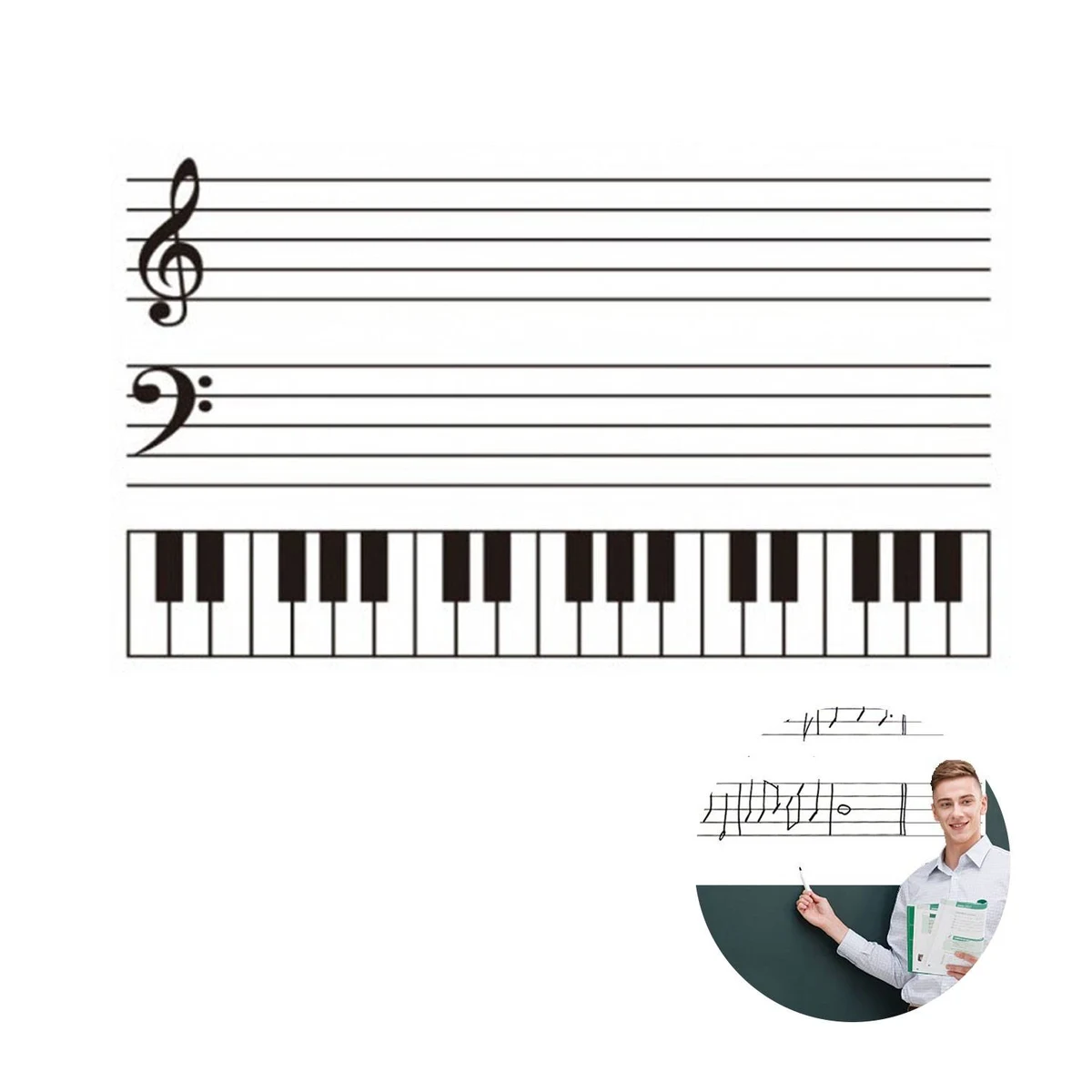 Teaching Erasable Five-Line Staff Soft Magnetic Whiteboard 1