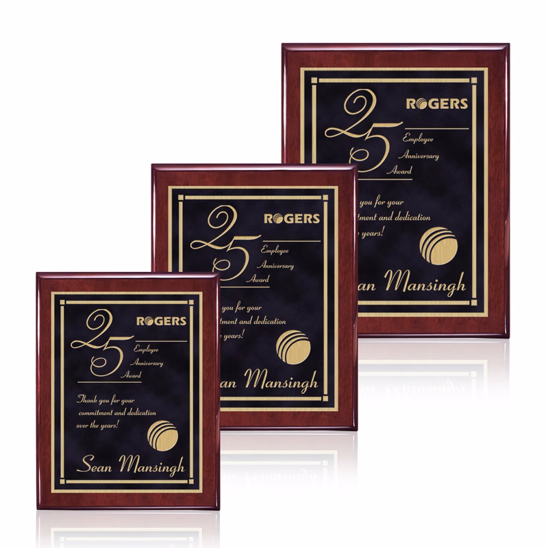 Oakleigh/Contempo Plaque - Rosewood/Black