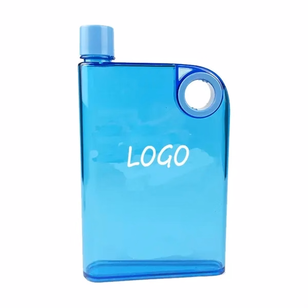 Portable Travel Flat Water Bottle With Cover For Drinks