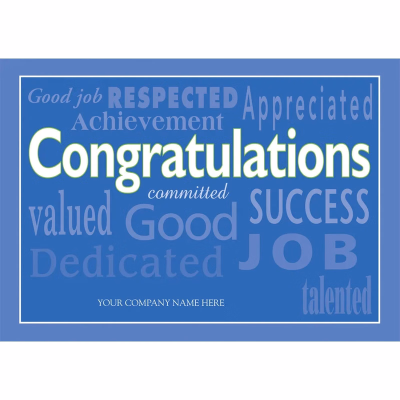 Blue Bravos Congratulations Cards