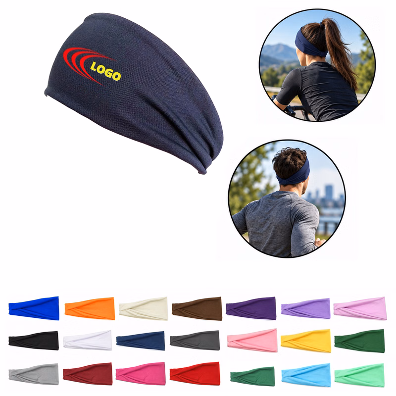Wide Workout Head Wrap For Running And Cycling MOQ25