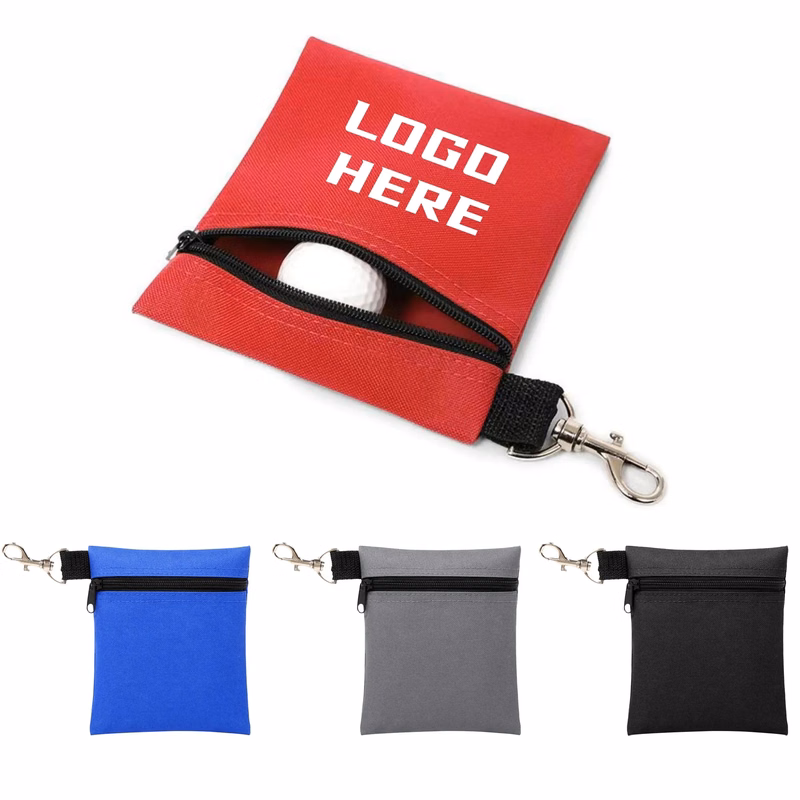 Professional Zipper Golf Ball Pouch Bag