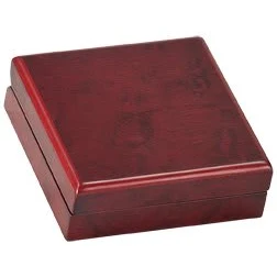 3 3/4" x 3 3/4" Rosewood Finish Medal Box 1