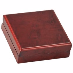 3 3/4" x 3 3/4" Rosewood Finish Medal Box