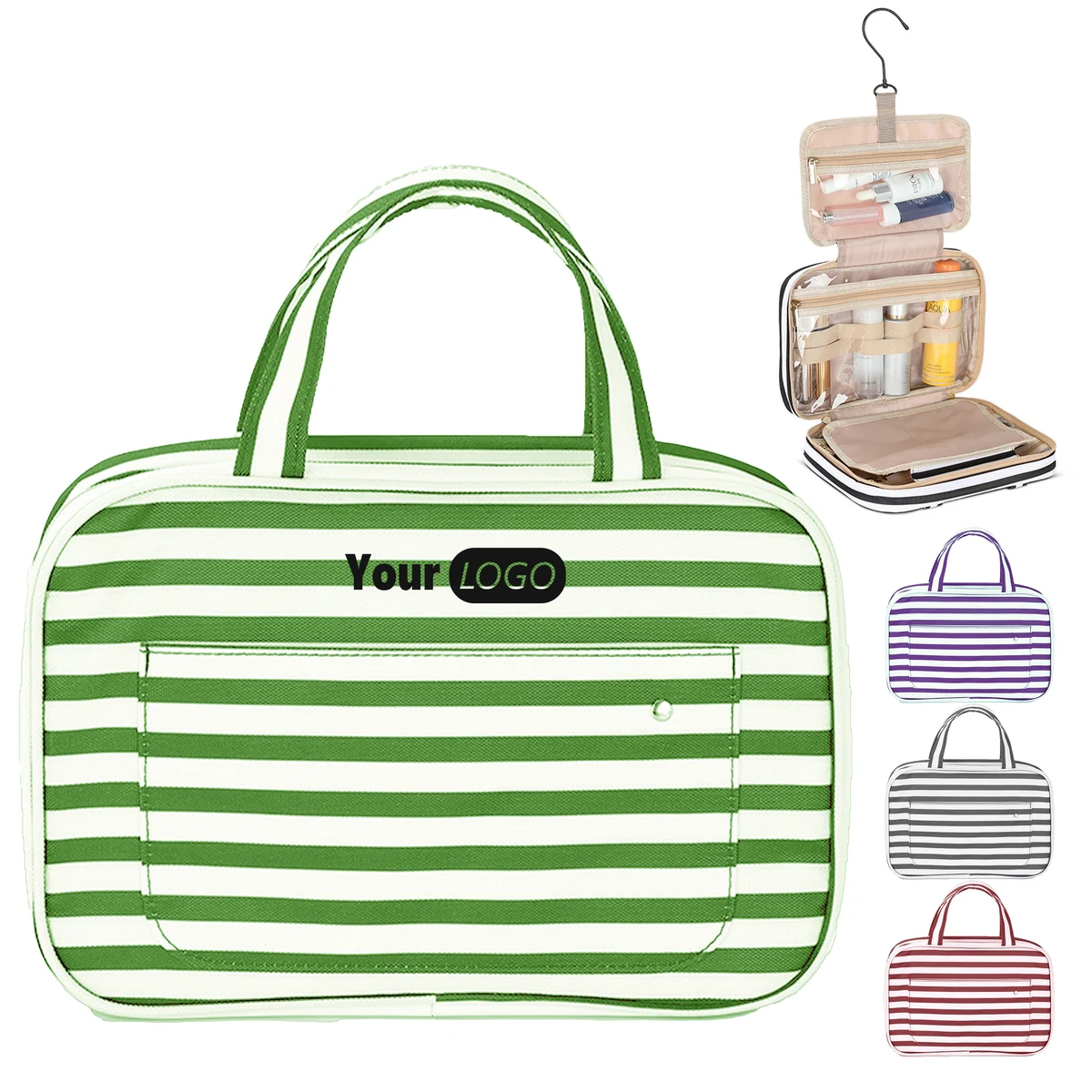 Polyester Multi-Compartment Travel Bag With Hanging Hook 1