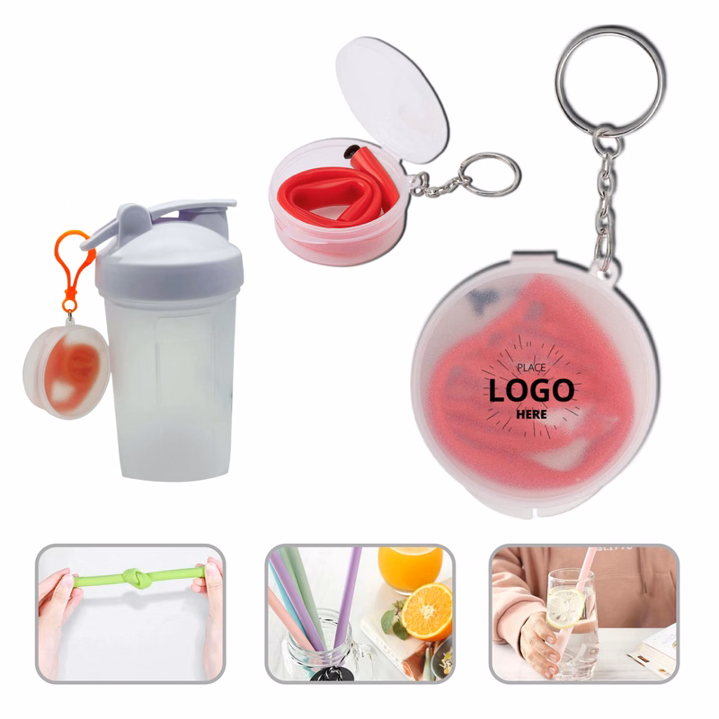 Custom Logo Silicone Straw