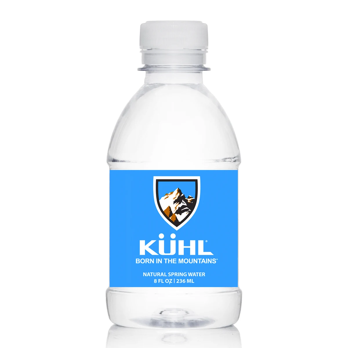 Purified, 8 oz. Plastic Water Bottle, Flat Cap 1