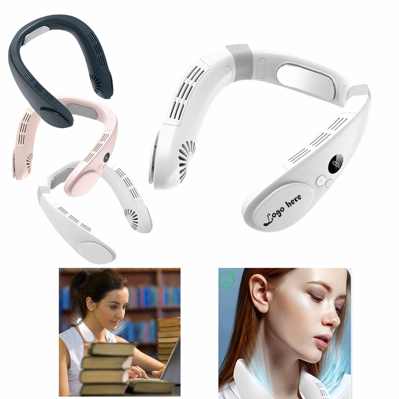 Portable Neck Fan With Semiconductor Cooling & Ice Touch