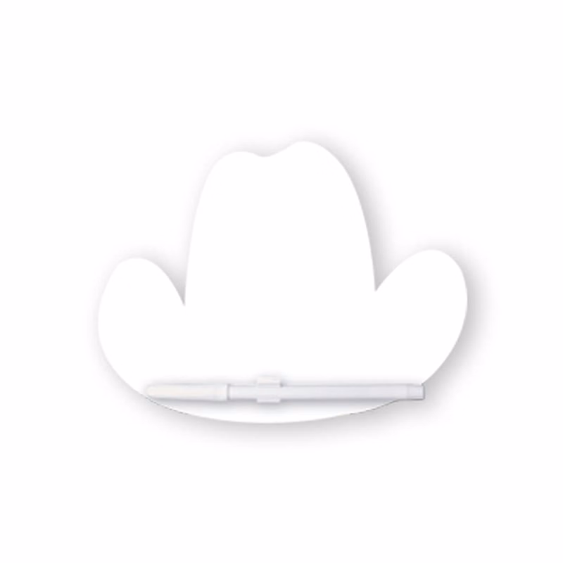 8"X8" Cowboy Hat Custom Memo Board w/Magnets or Tape on Back