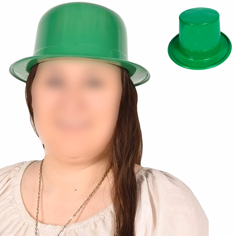 Plastic St Patricks Day Mini Party Hat