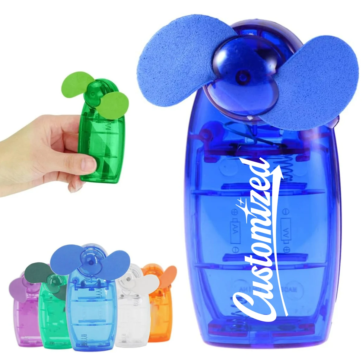 Mini Handheld Spray Fan with Soft Blades and Custom Logo 1