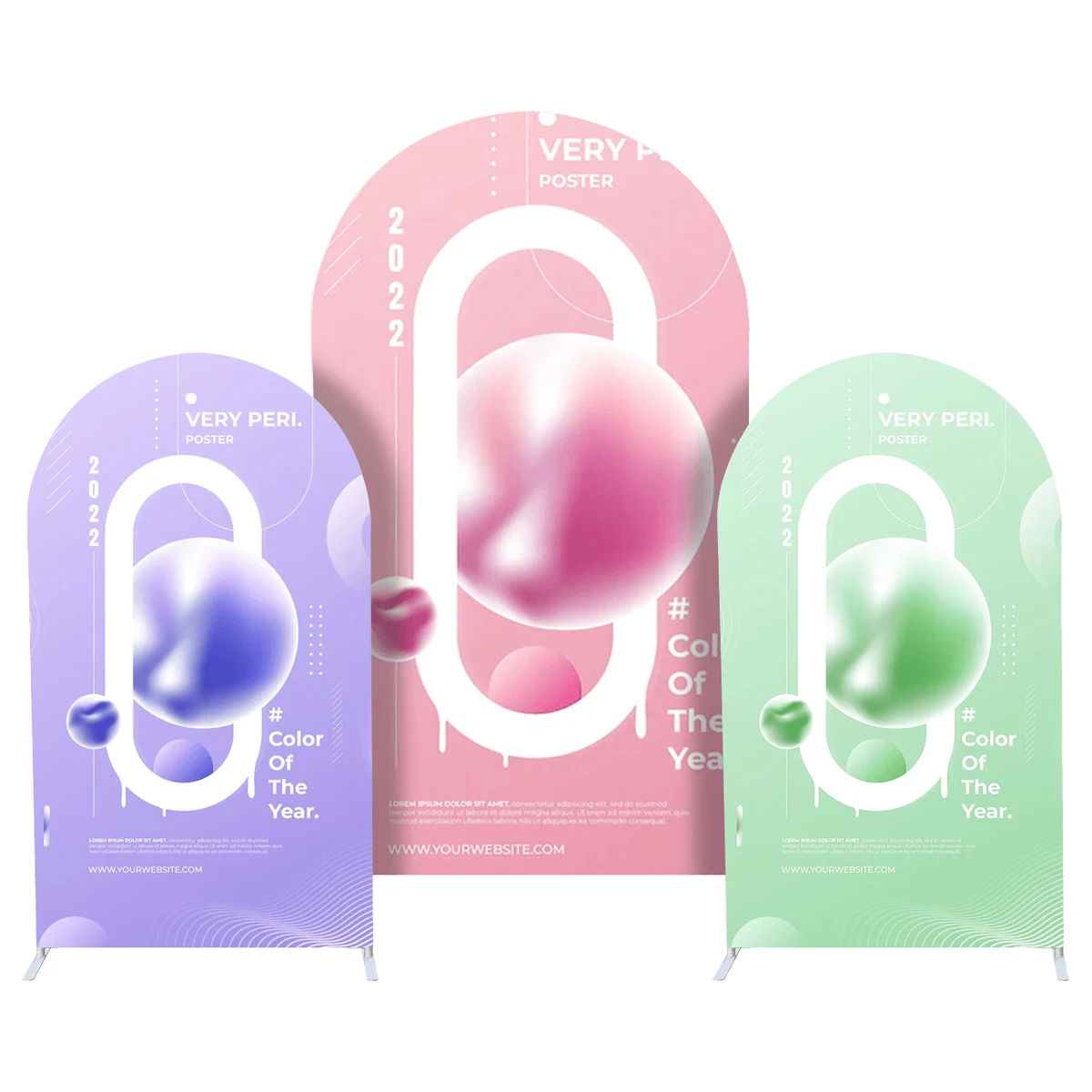 3-Piece Arched Display - Kit A- 2 Side Imprint 1