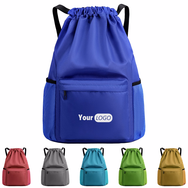 Polyester Custom Large Capacity Drawstring Backpack