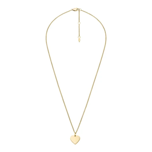 Fossil Drew Heart Gold-Tone Stainless Steel Necklace 1