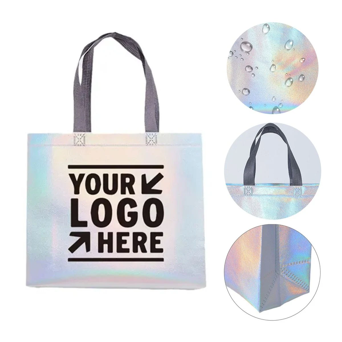 Colorful Laser Non-Woven Tote Shopping Bag 1