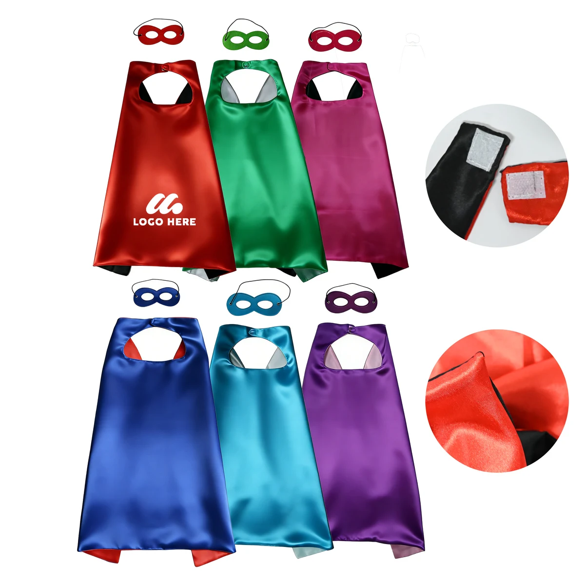 Double Layer Cosplay Outfit for Kids – Cape and Mask Combo 1