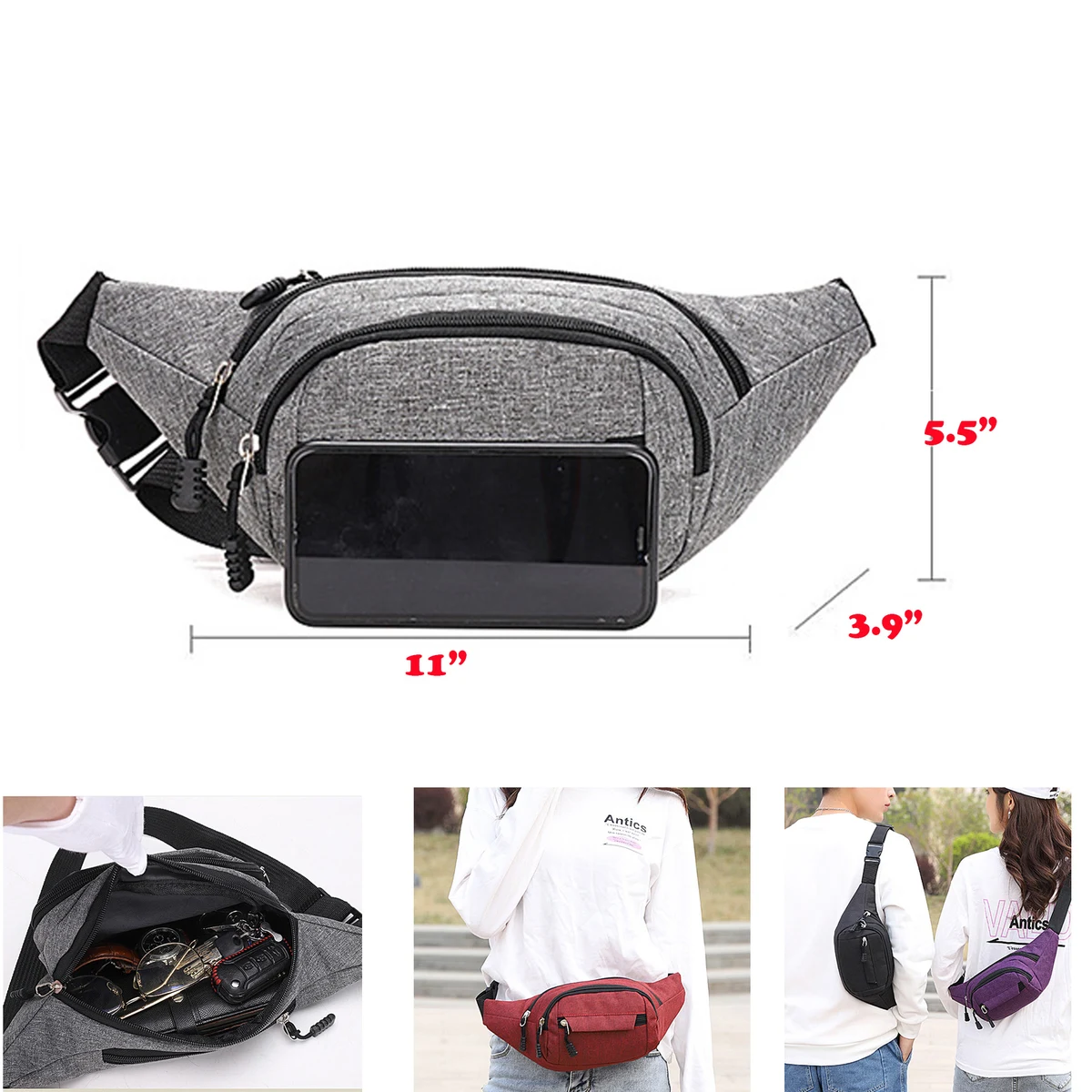 Packs Ladies Waist Bags 1