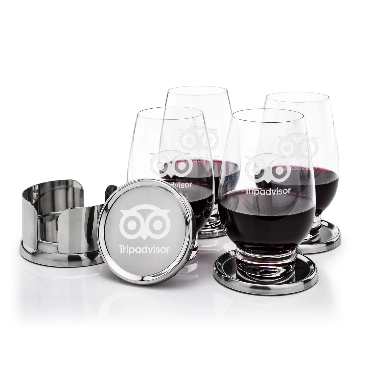 Baldoni Coasters & Glenarden Stemless Wine Set 1