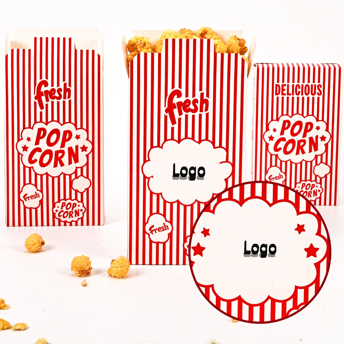 Custom Movie Night Party Paper Popcorn Buckets 1