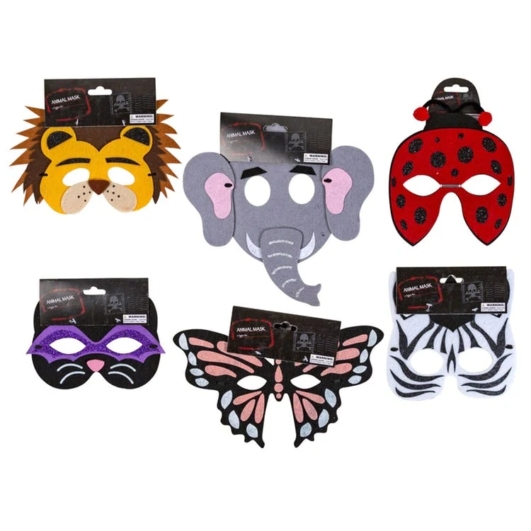 Kids' Felt Masks - Glitter with Elastic Band 4 Designs, promotional toy with logo imprint 1