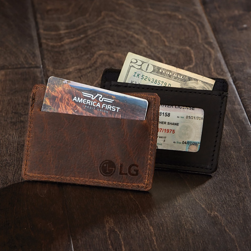 Leather Single-Pocket Wallet