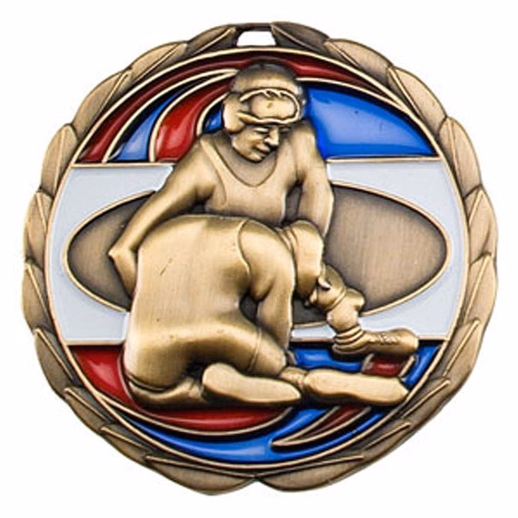 Wrestling Color Epoxy Medallion (2-1/2")