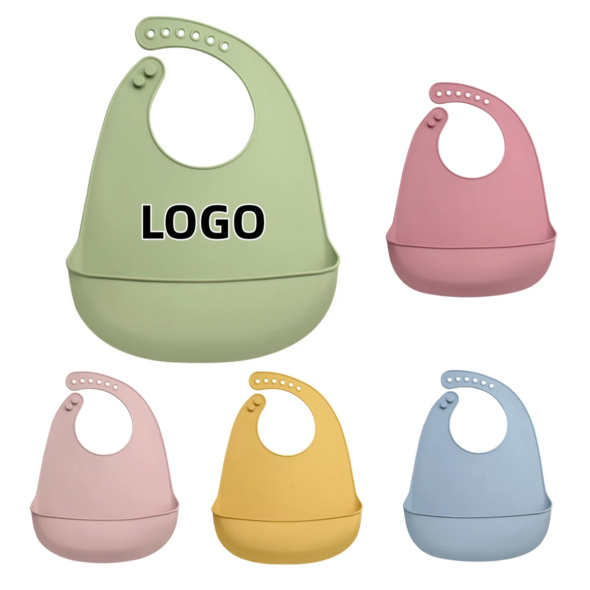 Baby food-grade silicone waterproof bib 1