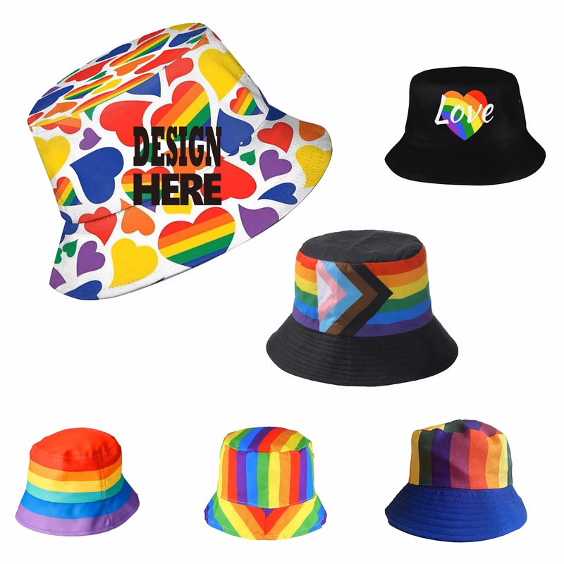 Pride Rainbow Bucket Hat Cap
