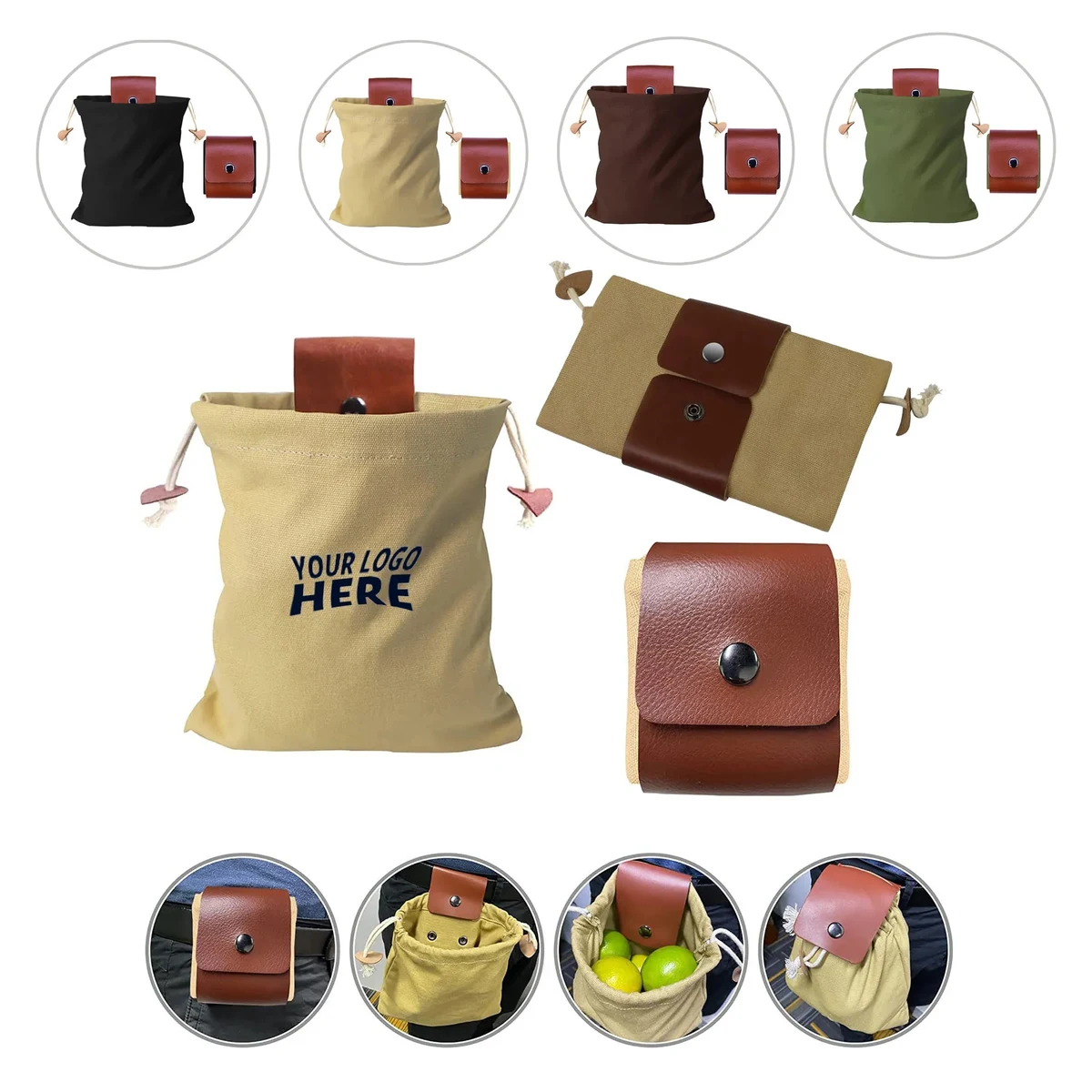 Collapsible Outdoor Camping Foraging Pouch 1
