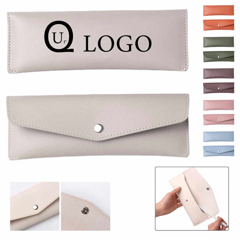 Custom Pu Leather Pencil Pouch Case